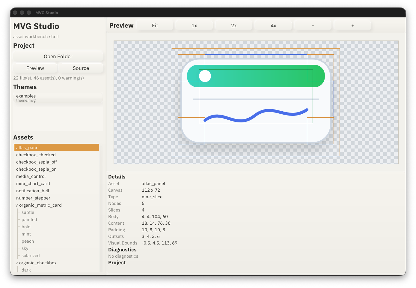 MVG Studio viewer and inspector